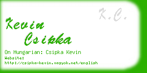 kevin csipka business card